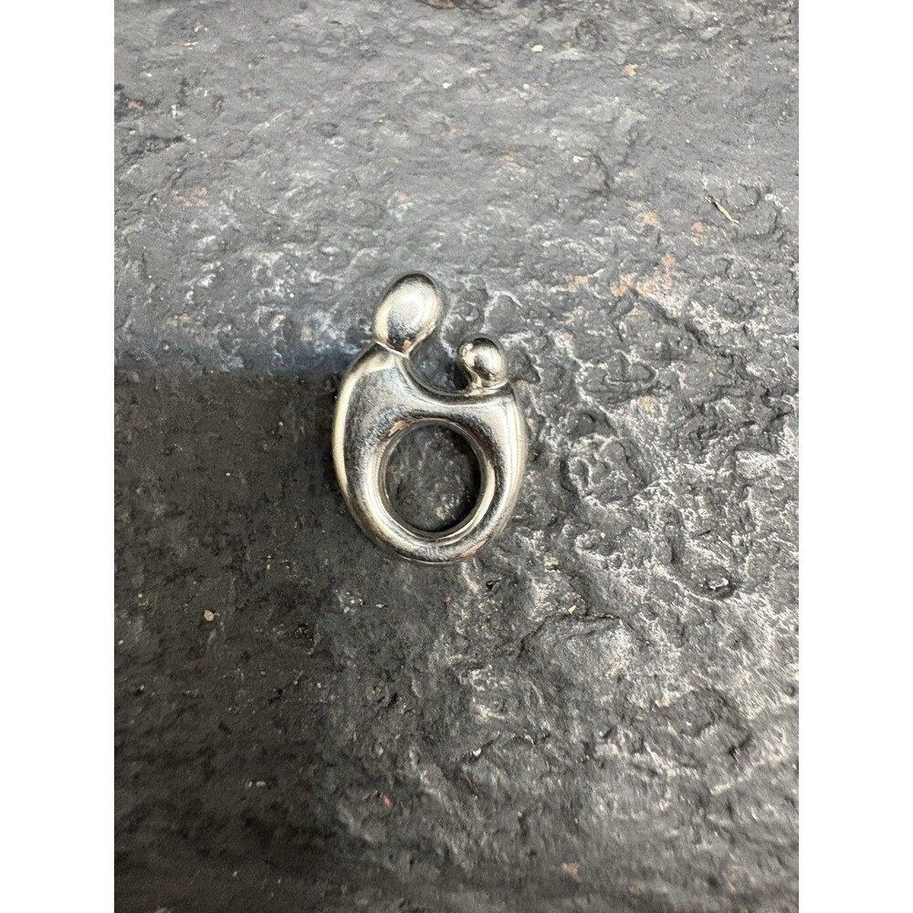 Authentic Janel Russell 925 Sterling Silver Mother Child Pendant Kaynar
